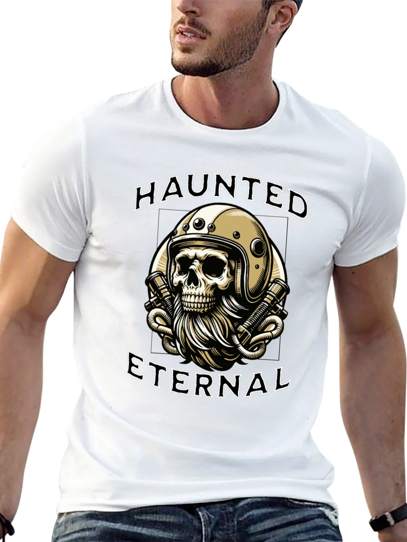 Haunted Eternal Skull Rider Graphic Tee
