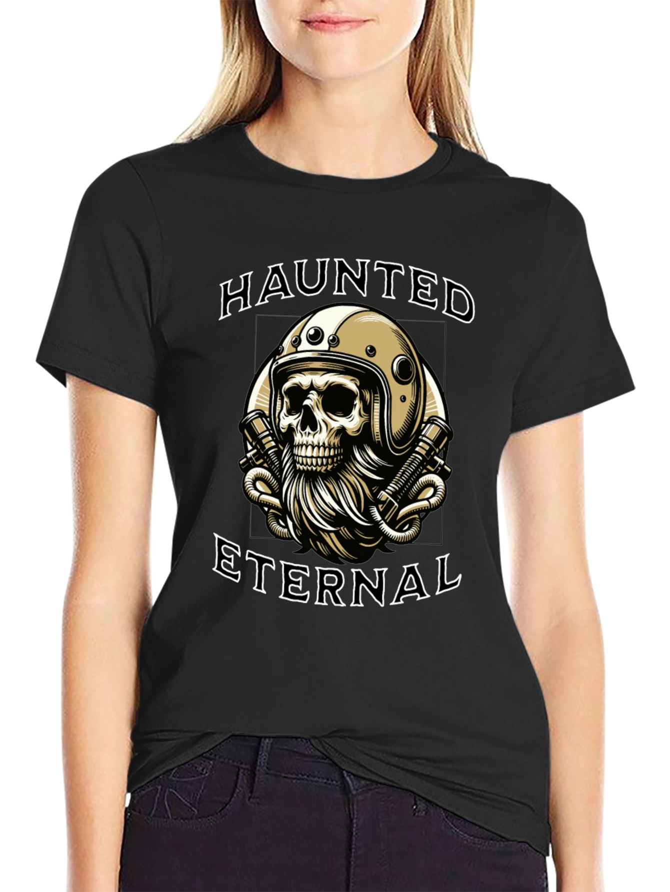 Haunted Eternal Skull Rider Graphic Tee