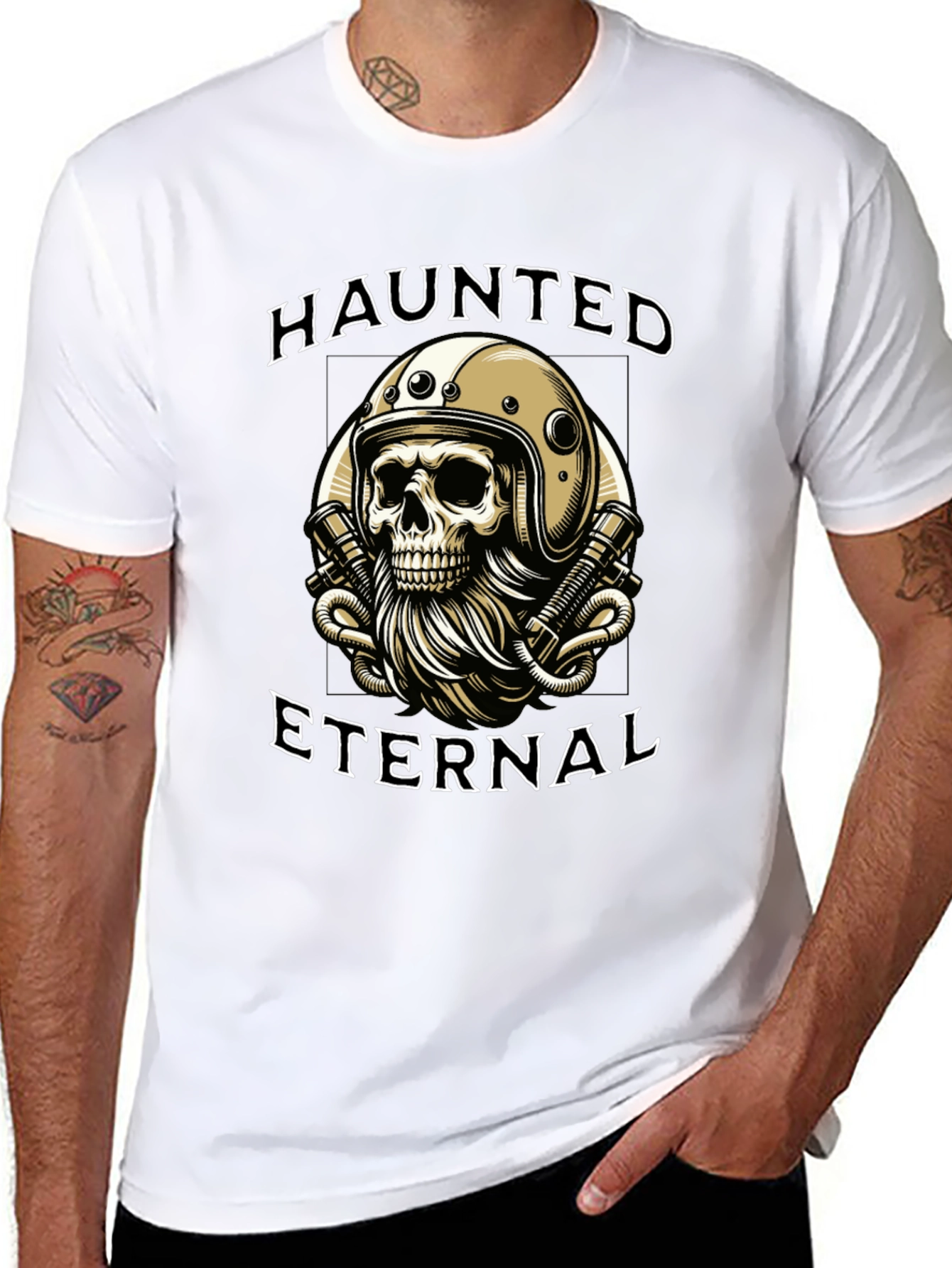 Haunted Eternal Skull Rider Graphic Tee