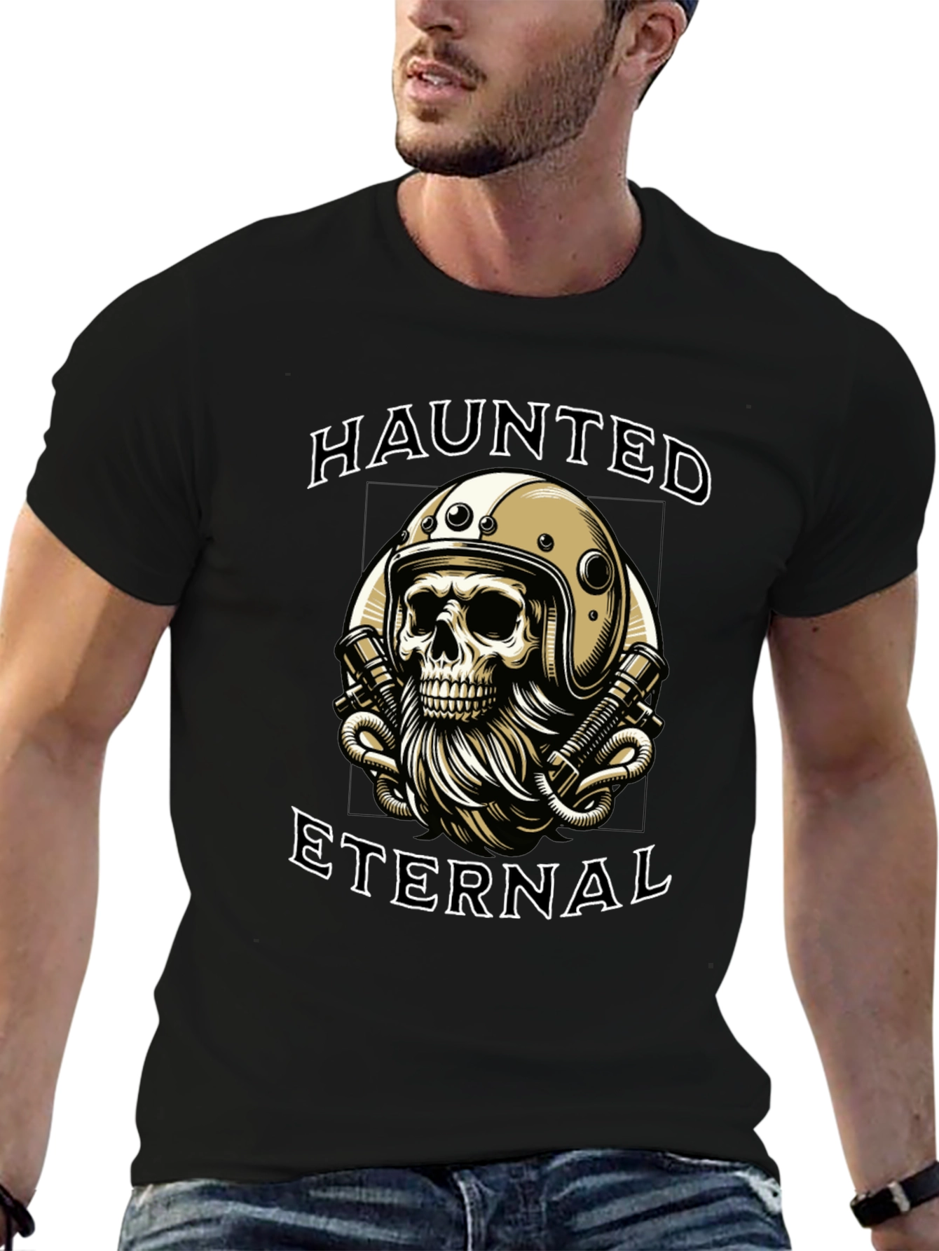 Haunted Eternal Skull Rider Graphic Tee