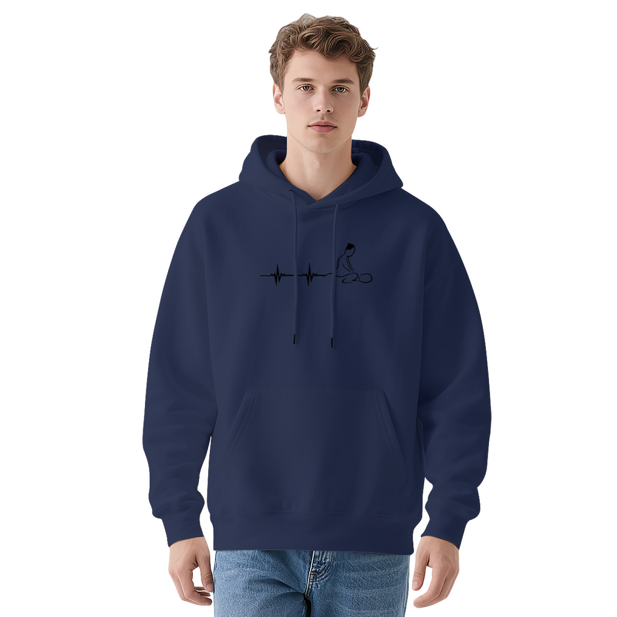 Heartbeat-to-Meditation Line Art Hoodie