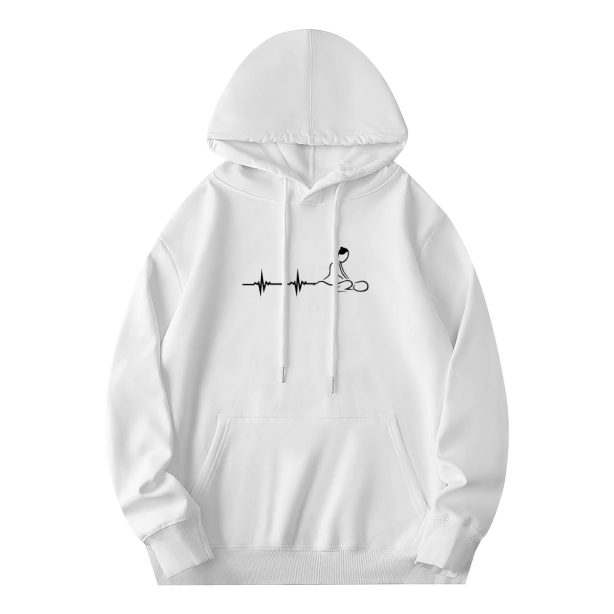 Heartbeat-to-Meditation Line Art Hoodie