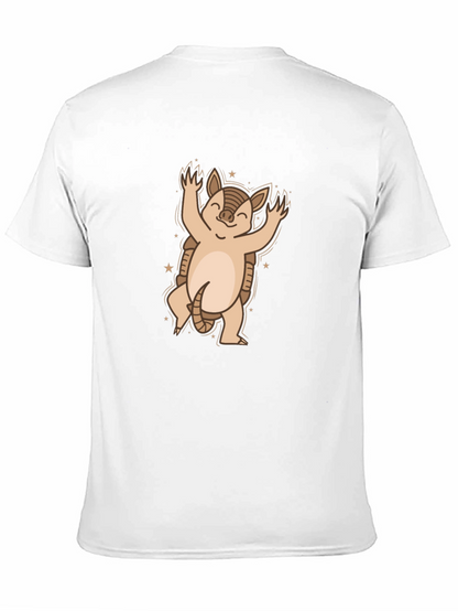 Armadillo Graphic Tee - Cute Cartoon Animal Shirt