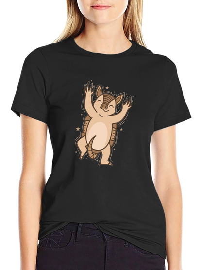 Armadillo Graphic Tee - Cute Cartoon Animal Shirt