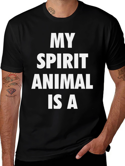 My Spirit Animal T-Shirt - Black Graphic Tee
