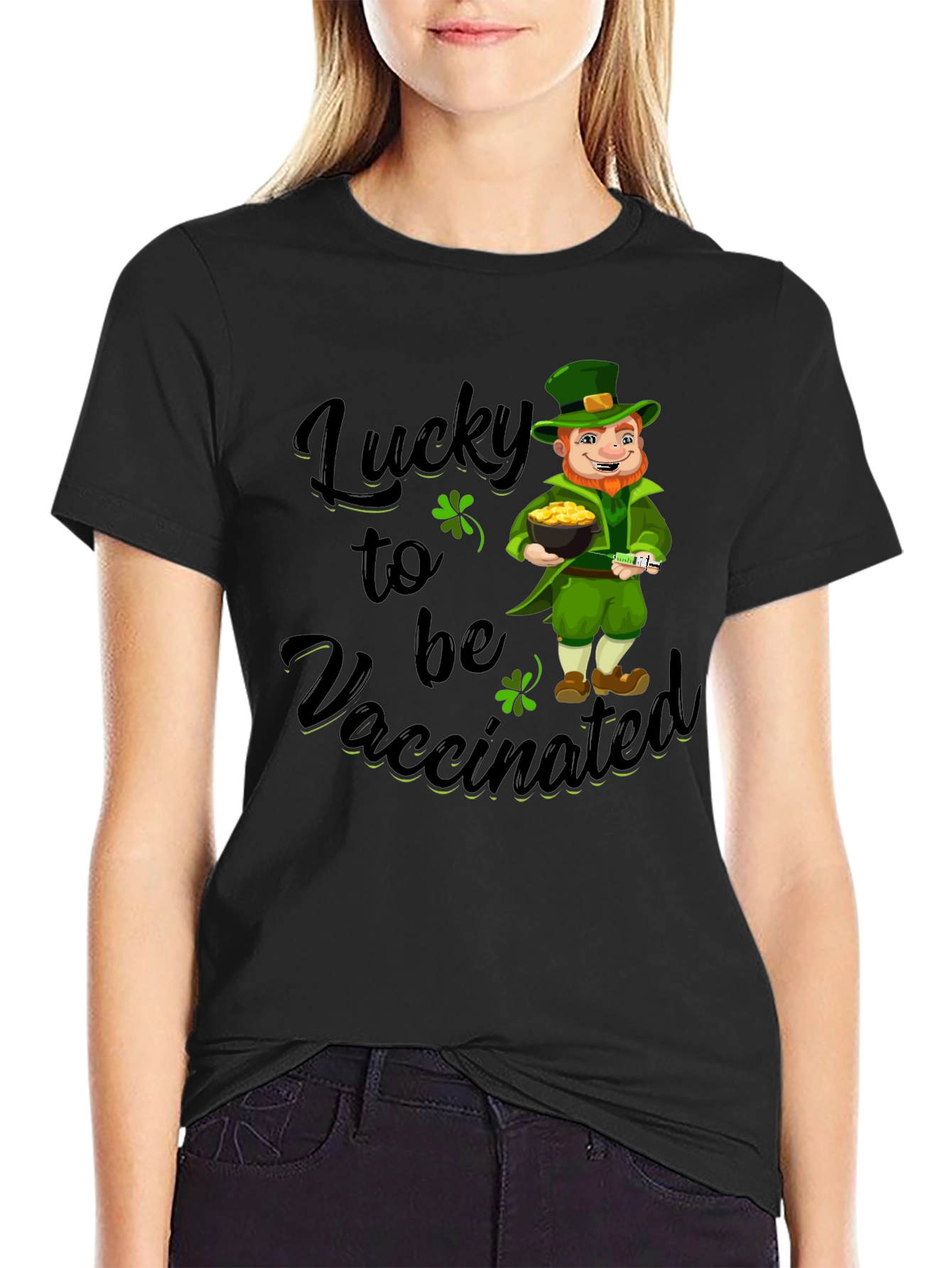 Lucky to be Vaccinated St. Patricks Day T-Shirt