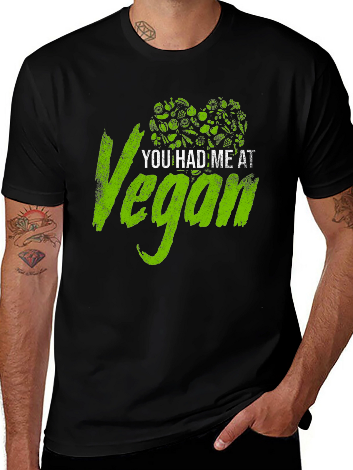 You Had Me at Vegan Black T-Shirt