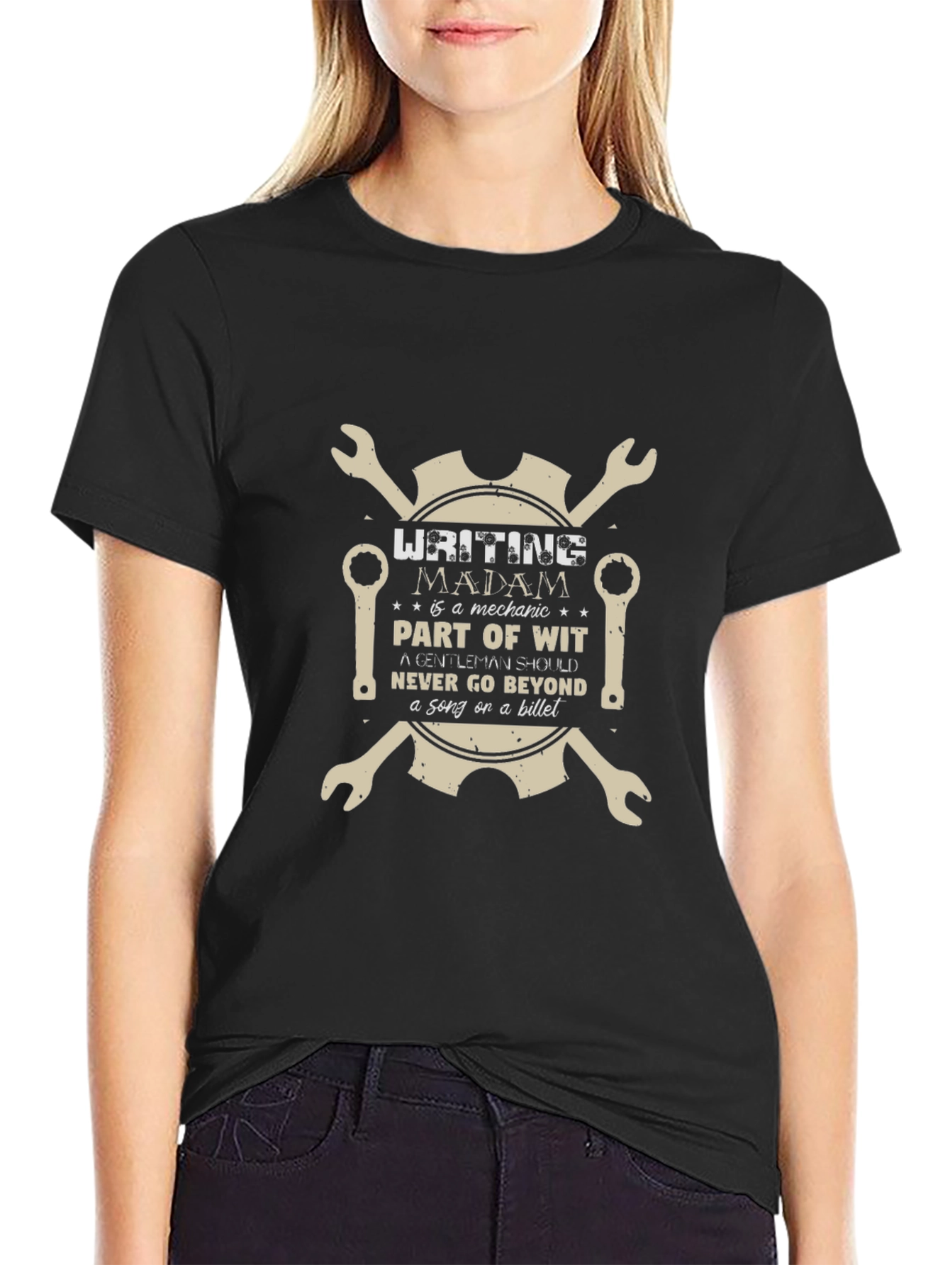 Mechanic Wit Graphic Tee - Writing Madam