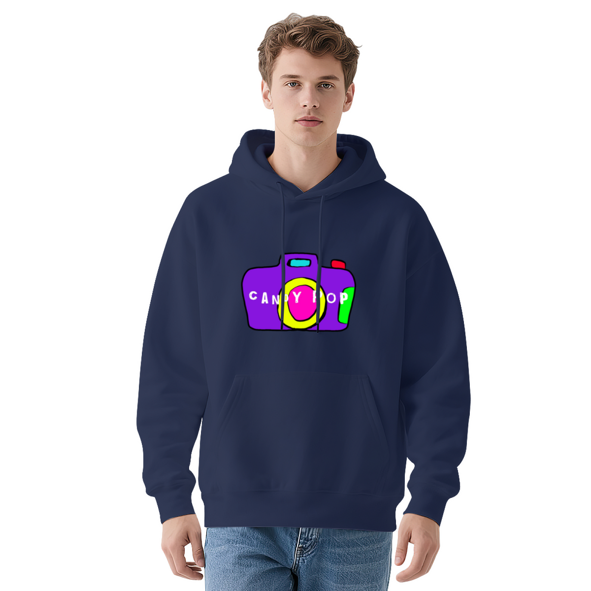 CANDY POP Colorful Camera Graphic Hoodie