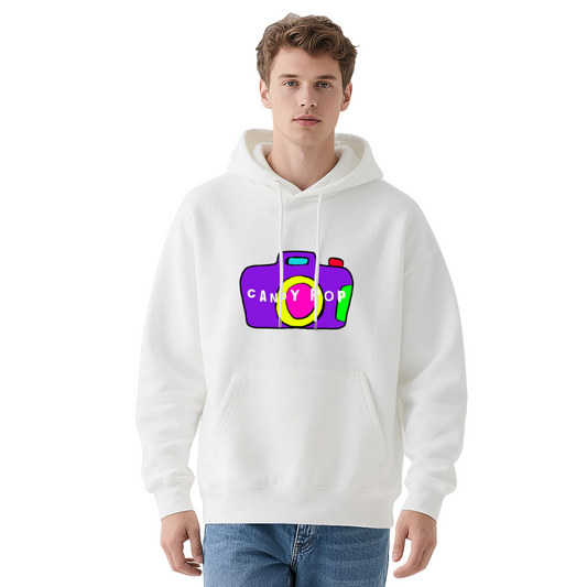 CANDY POP Colorful Camera Graphic Hoodie