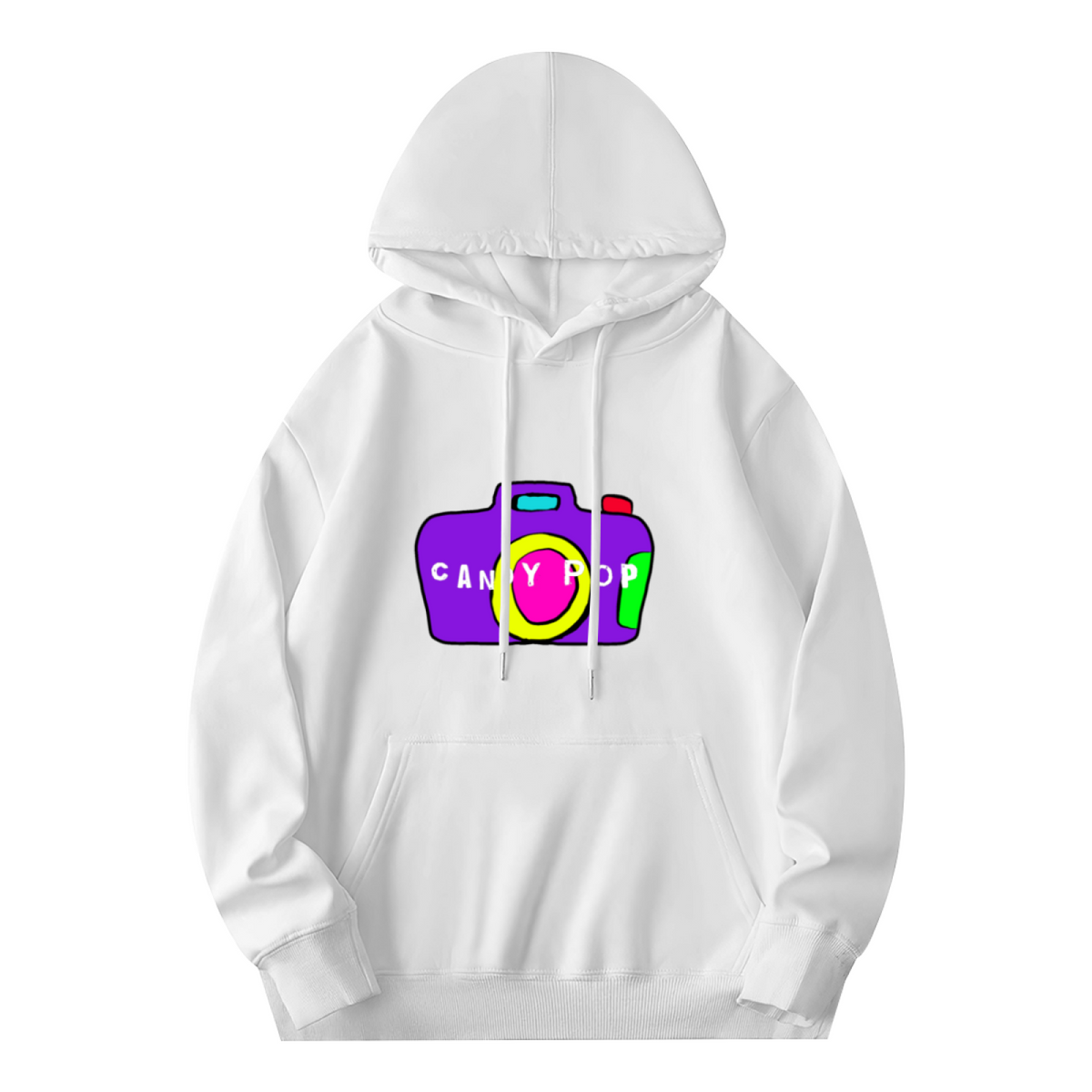 CANDY POP Colorful Camera Graphic Hoodie