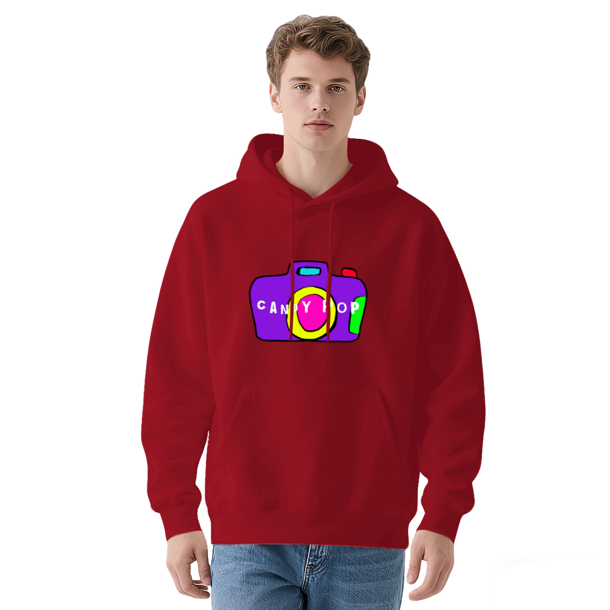 CANDY POP Colorful Camera Graphic Hoodie