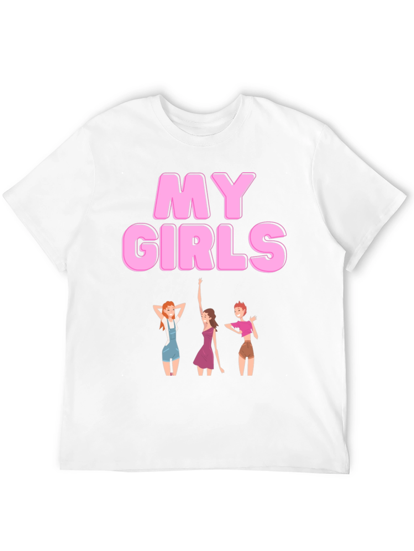 My Girls Black Graphic T-Shirt