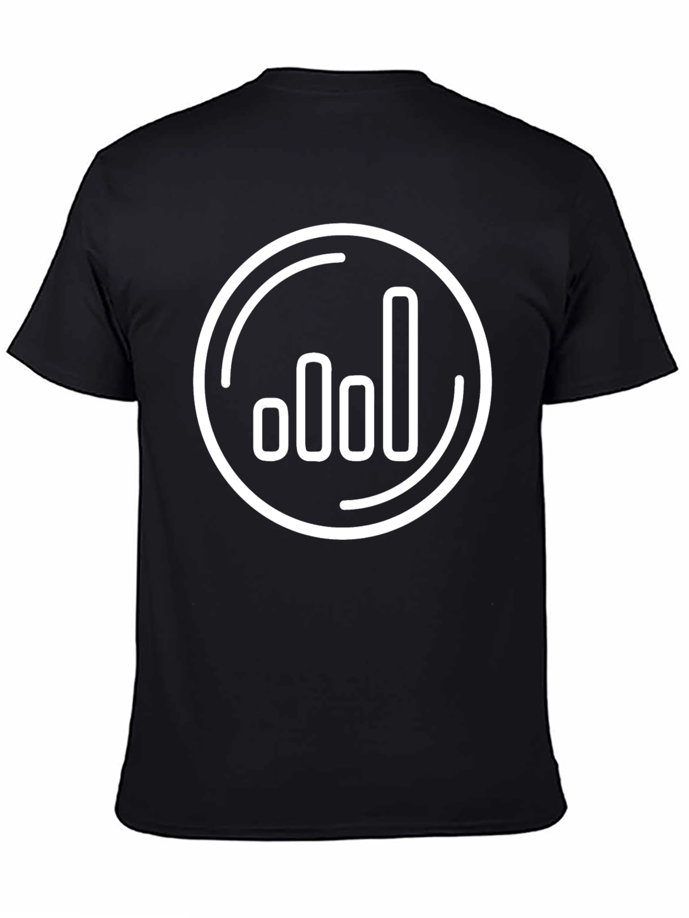 Signal Strength Graphic Tee - Black Cotton Casual Shirt