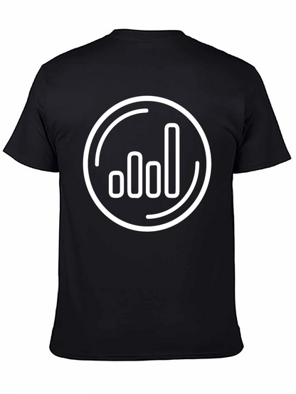 Signal Strength Graphic Tee - Black Cotton Casual Shirt