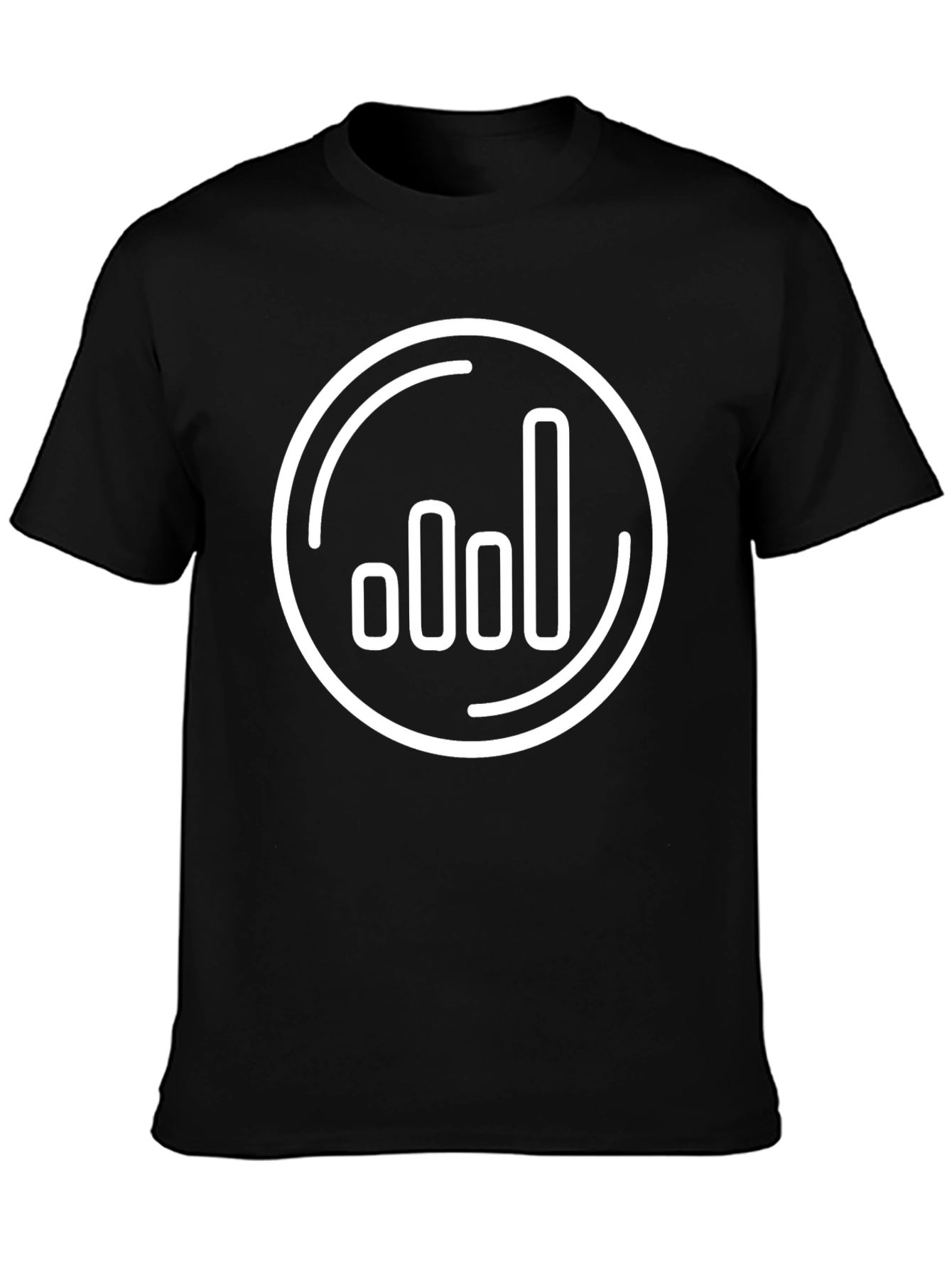 Signal Strength Graphic Tee - Black Cotton Casual Shirt