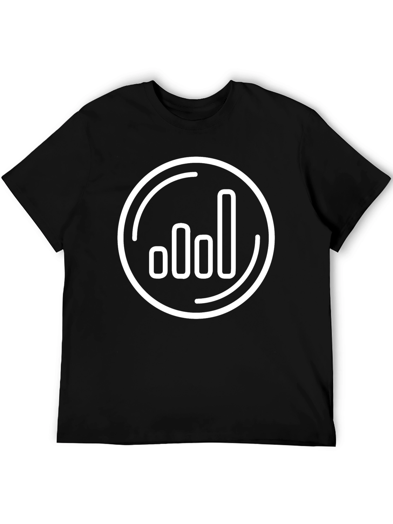 Signal Strength Graphic Tee - Black Cotton Casual Shirt