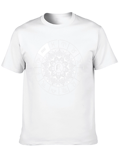 Zodiac Mandala Graphic Tee - Aquarius Horoscope Shirt