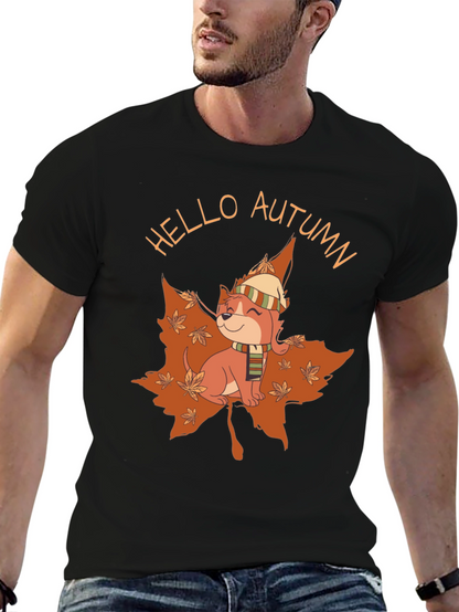 Autumn Pup T-Shirt - Hello Autumn Design