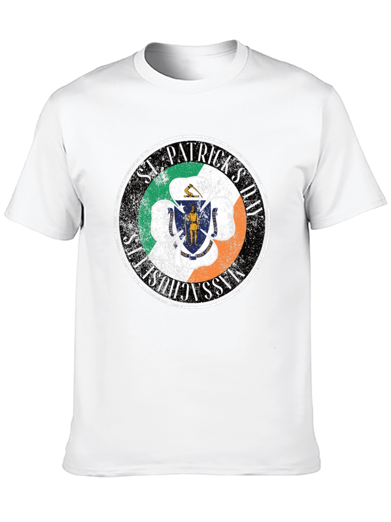 St. Patricks Day Massachusetts Clover T-Shirt