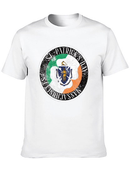 St. Patricks Day Massachusetts Clover T-Shirt