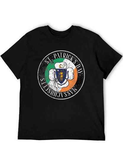 St. Patricks Day Massachusetts Clover T-Shirt