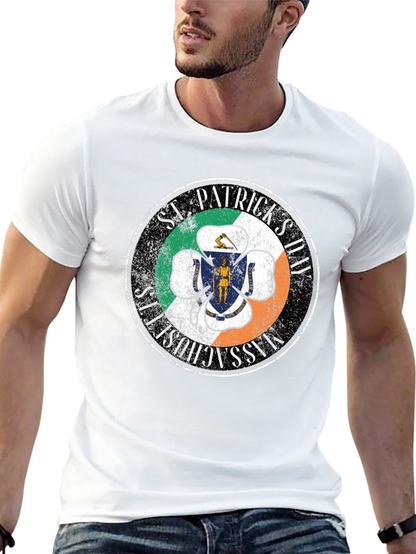 St. Patricks Day Massachusetts Clover T-Shirt
