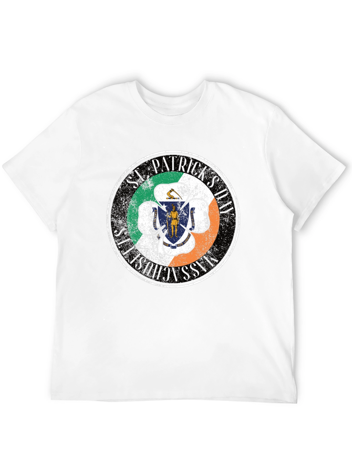St. Patricks Day Massachusetts Clover T-Shirt