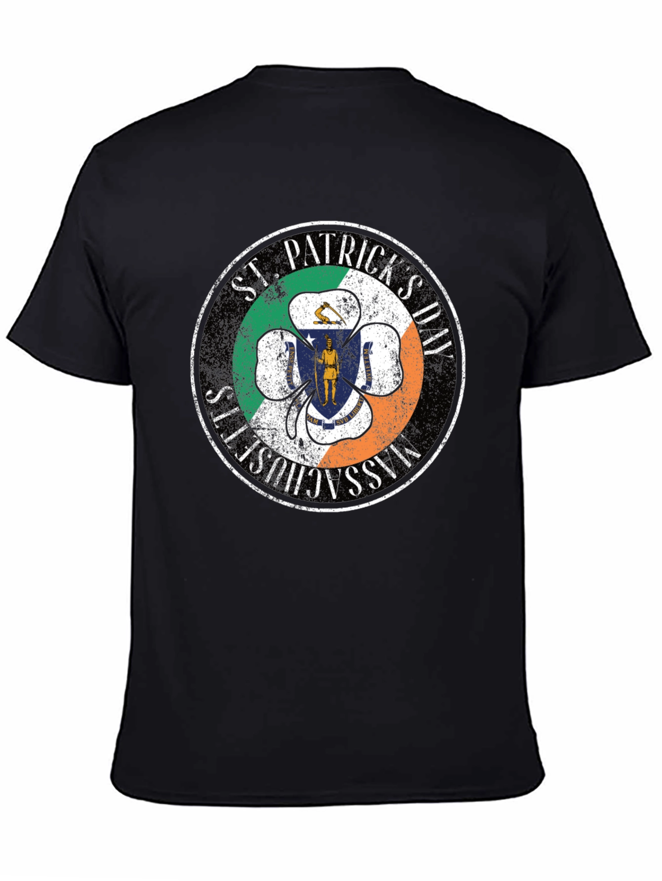 St. Patricks Day Massachusetts Clover T-Shirt