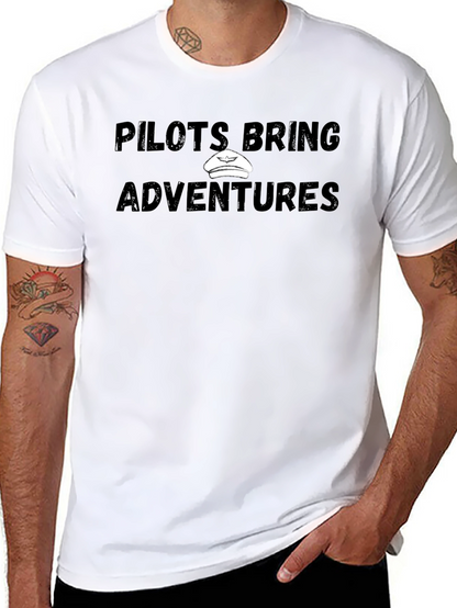 Pilots Bring Adventures Black T-Shirt