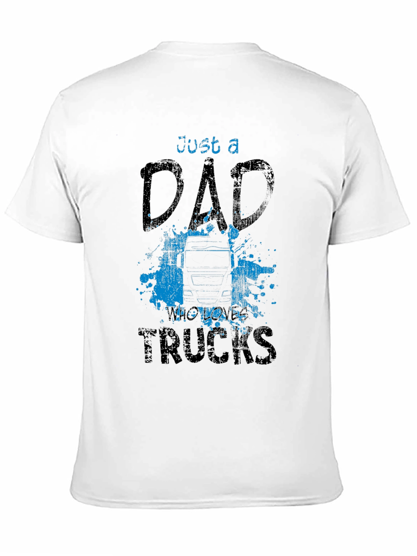 Dad Who Loves Trucks T-Shirt - Black