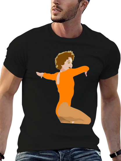 Retro Dance Graphic Tee - Black