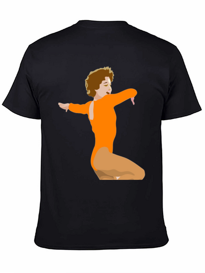 Retro Dance Graphic Tee - Black