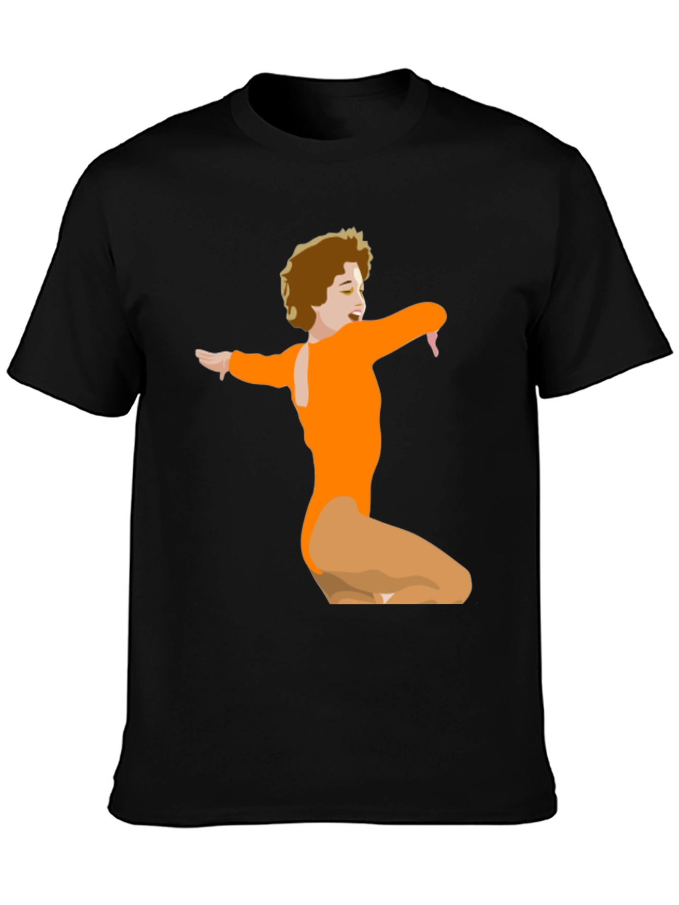 Retro Dance Graphic Tee - Black