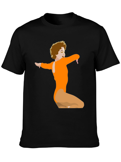 Retro Dance Graphic Tee - Black