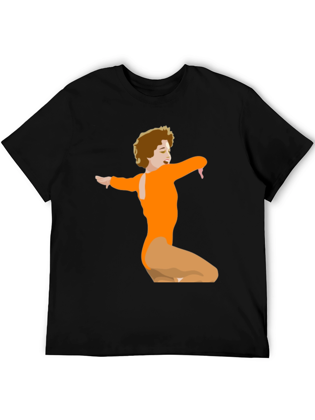 Retro Dance Graphic Tee - Black