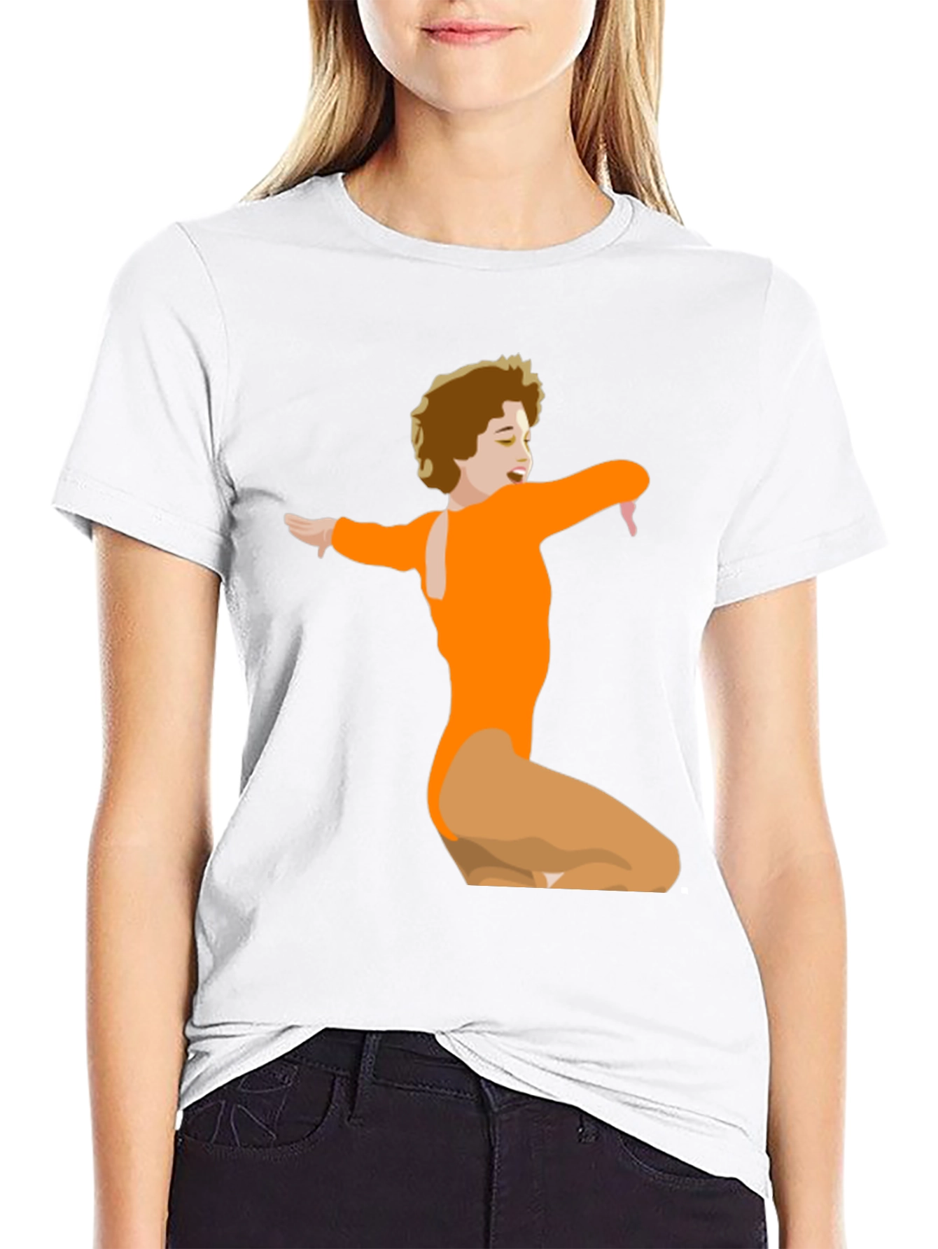 Retro Dance Graphic Tee - Black