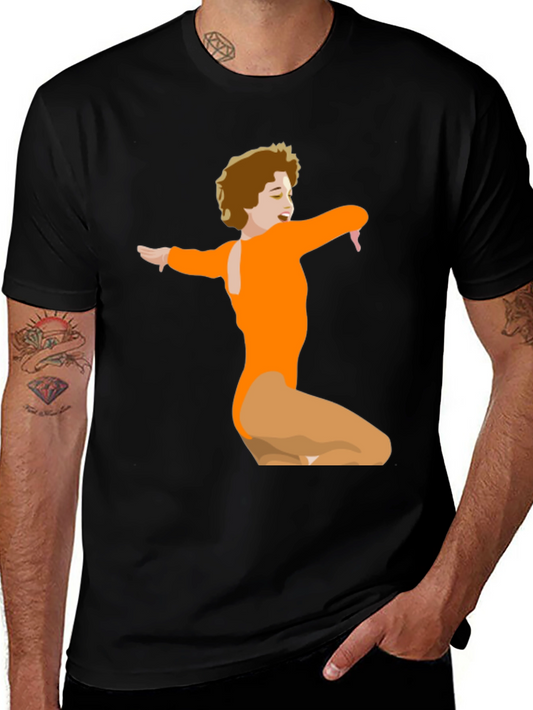 Retro Dance Graphic Tee - Black