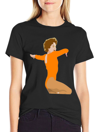 Retro Dance Graphic Tee - Black