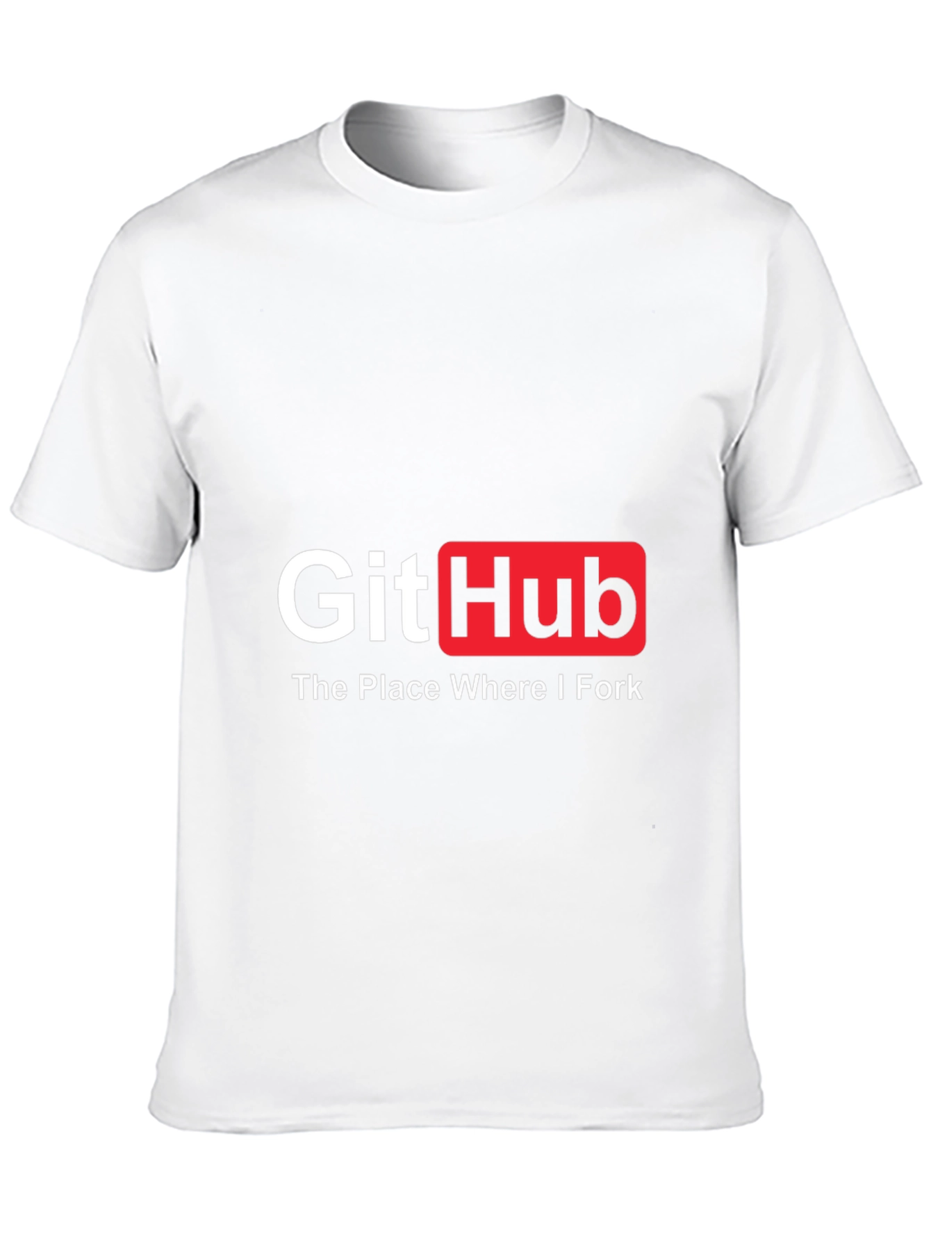 GitHub The Place Where I Fork Black T-Shirt