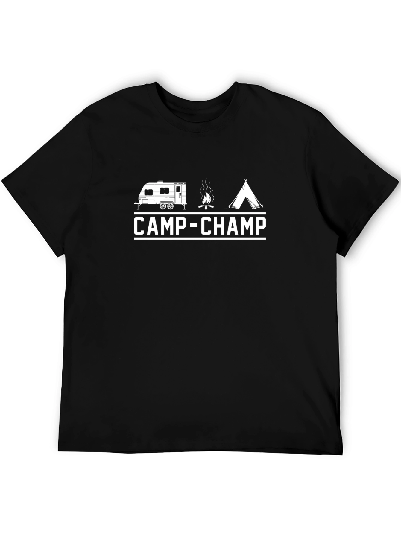 Camp-Champ Graphic Tee: Camping Adventure Shirt