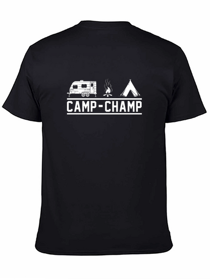 Camp-Champ Graphic Tee: Camping Adventure Shirt