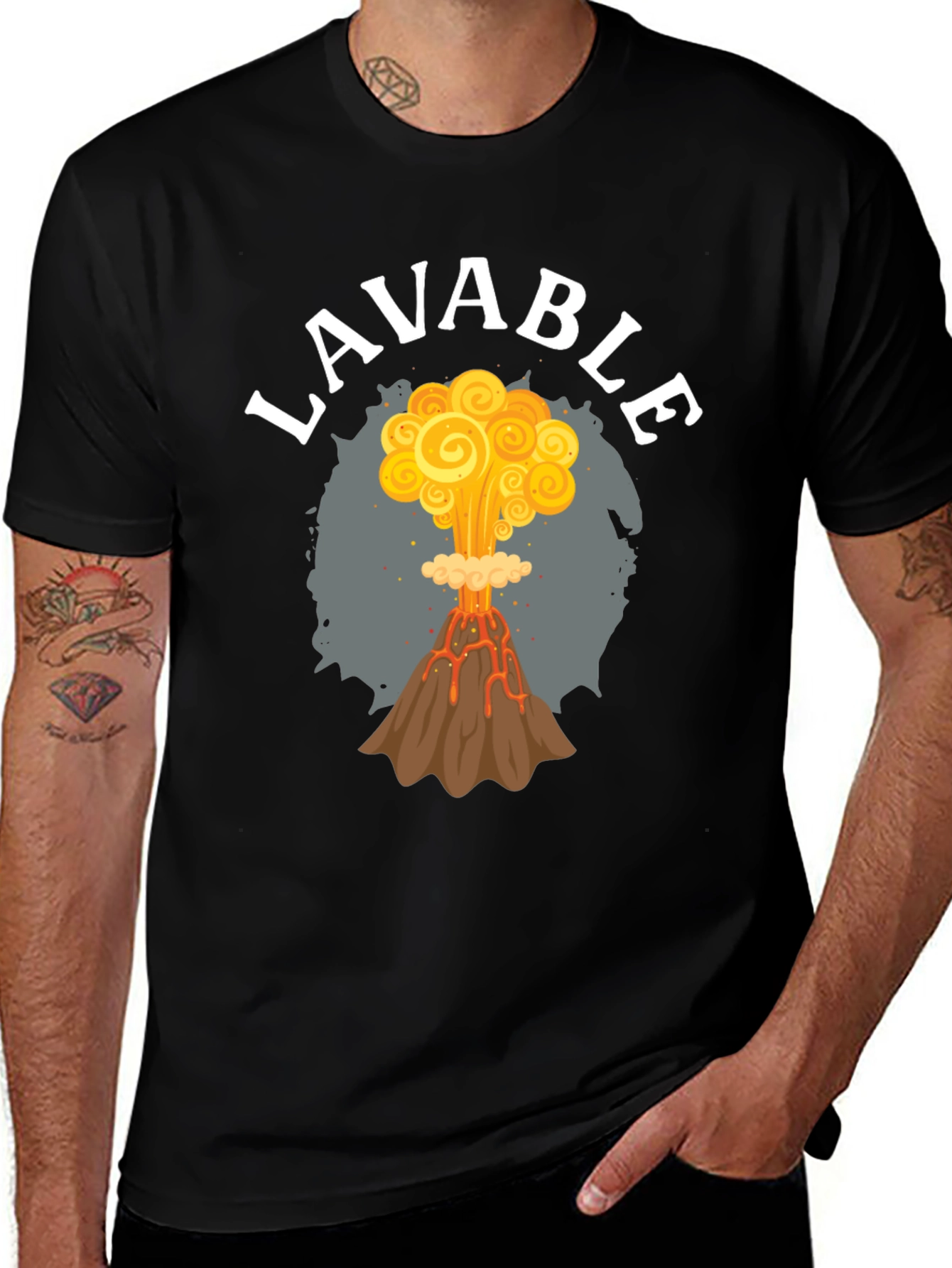 LAVABLE Volcano Eruption Graphic T-Shirt