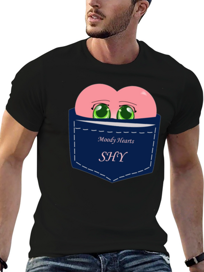 Moody Hearts SHY Pocket Graphic Tee - Black