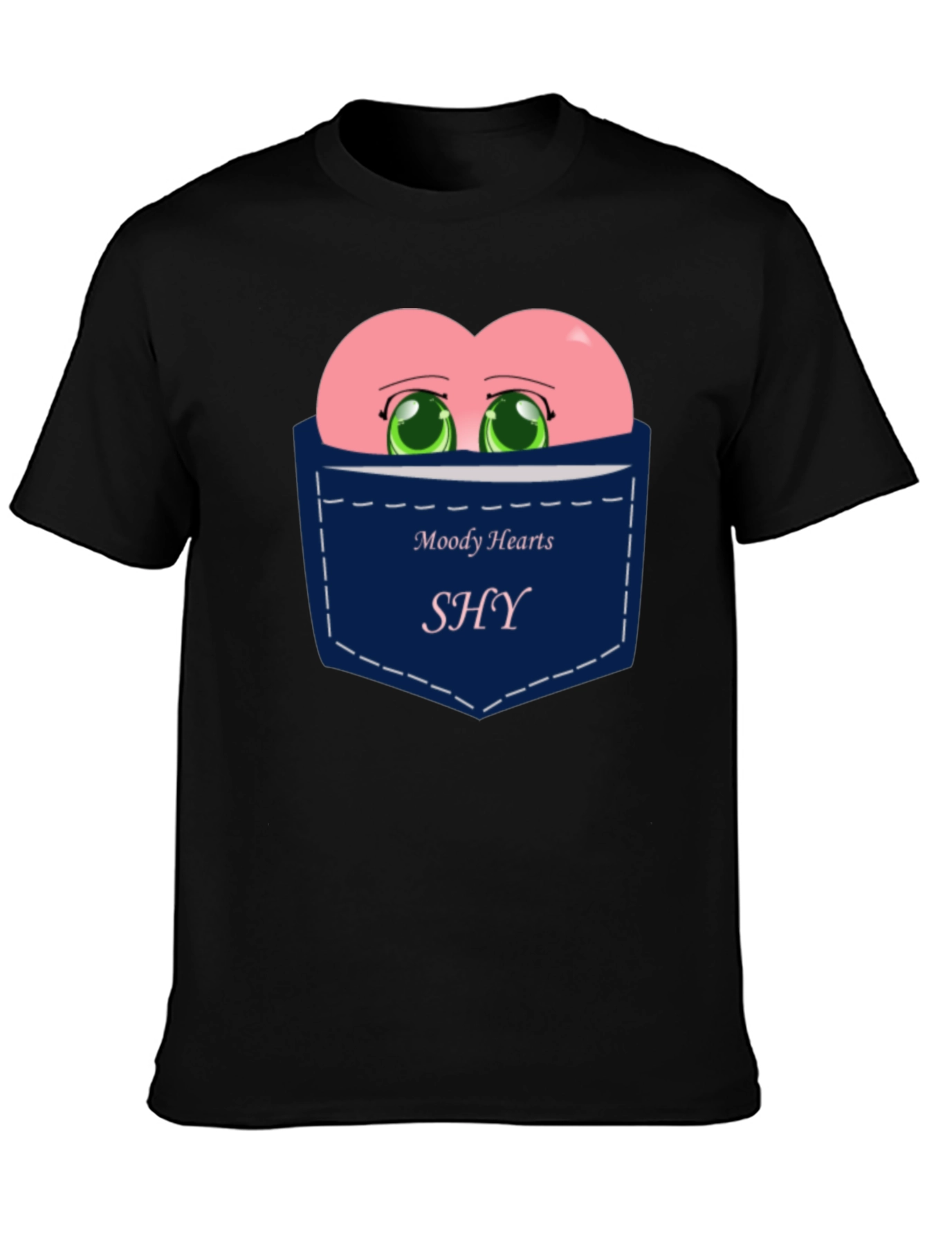 Moody Hearts SHY Pocket Graphic Tee - Black