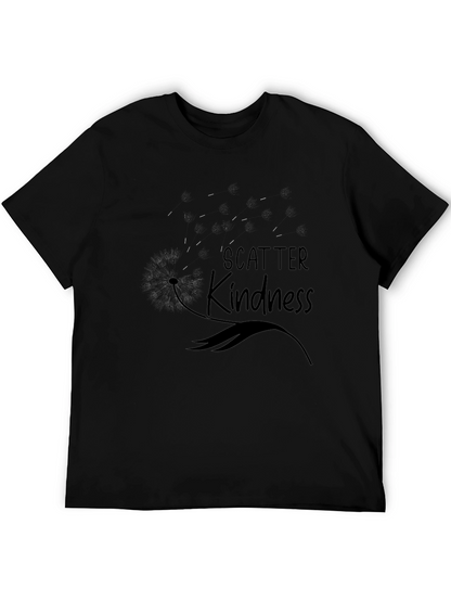Scatter Kindness Graphic Tee - Black Cotton Blend