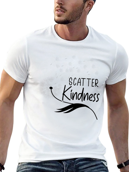 Scatter Kindness Graphic Tee - Black Cotton Blend