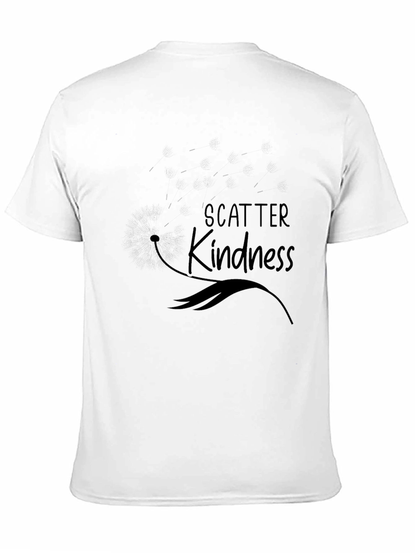 Scatter Kindness Graphic Tee - Black Cotton Blend