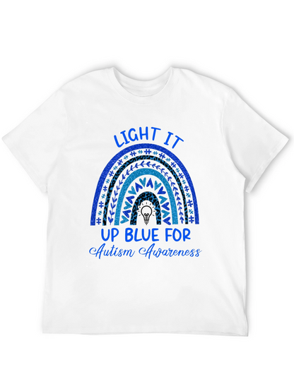 Autism Awareness Blue Rainbow T-Shirt