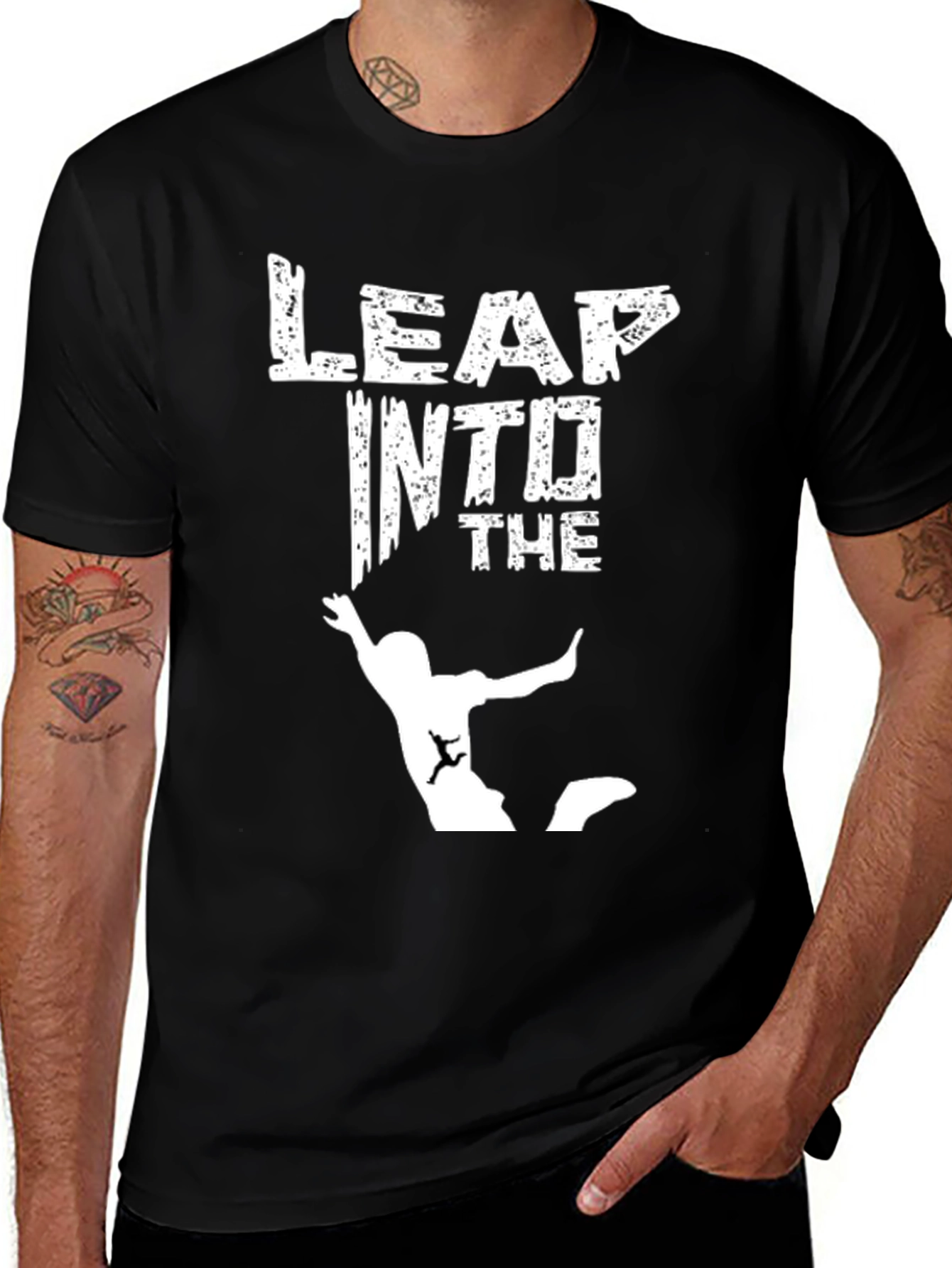 Leap Into The Abyss Graphic Tee - Adventure Ready!